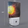 thumbnail image 2 of Sikiie Tennis Ball On Fire And Water Led Night Light, Warm White,Cool White Lights for Bathroom,Hallway,Bedroom, Kids Room-EU, 2 of 7