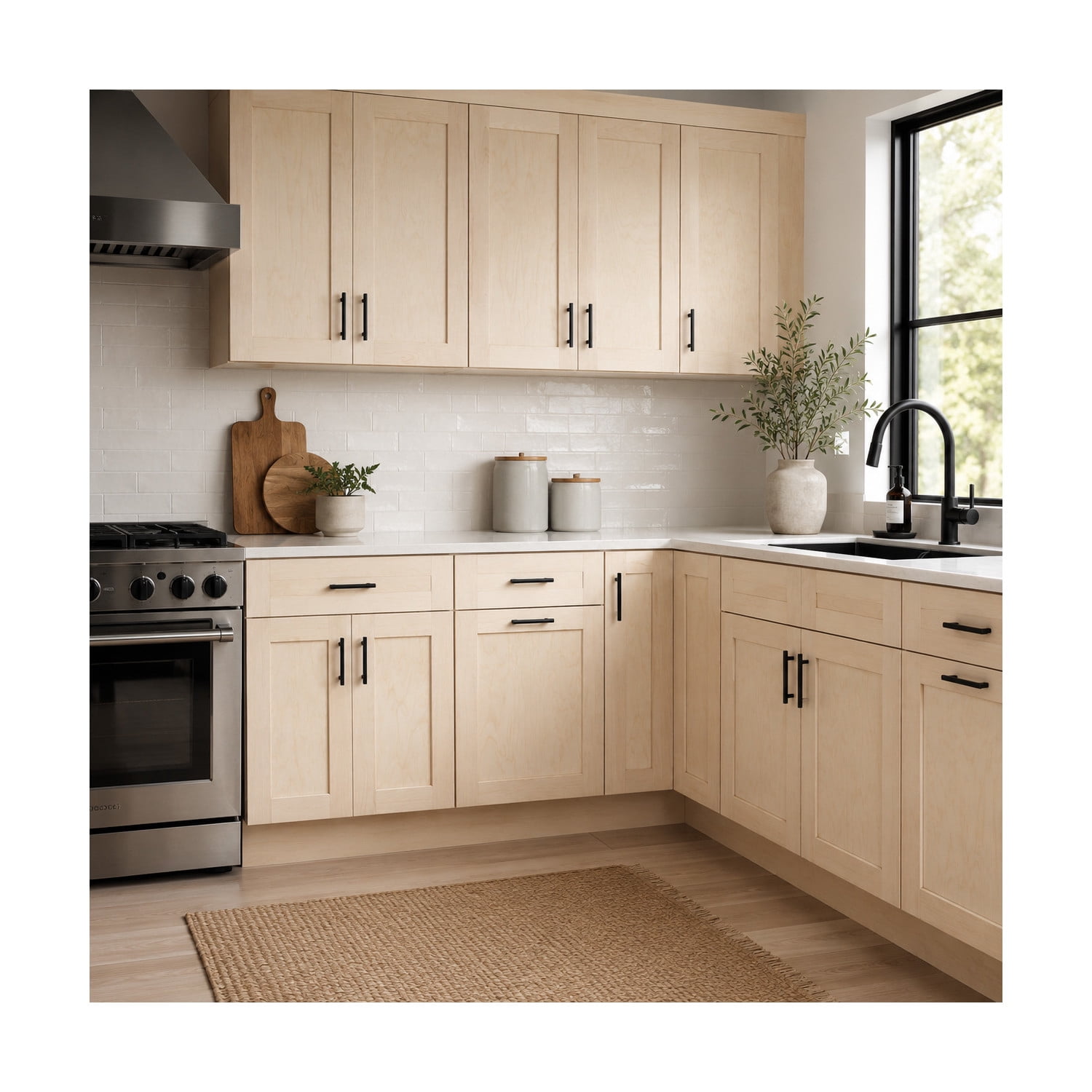 Design House Brookings Kitchen Base Cabinet, Unfinished Birch, 36"