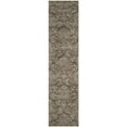 thumbnail image 6 of SAFAVIEH Florida Desmond Damask Shag Runner Rug, Smoke/Beige, 2'3" x 13', 6 of 11
