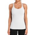 thumbnail image 1 of XINQIHANG Ribbed Workout Tank Tops for Women with Built in Bra Tight Racerback Scoop Neck Athletic Top, 1 of 7