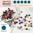thumbnail image 2 of Perles en Strass pour Fabrication de Bijoux, Perles Rondes Brillantes Disco Bleu Lac 200 Pcs, 2 of 7
