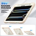 thumbnail image 3 of TECH CIRCLE Bumper Case for iPad Pro 11 (2022/2021/2020/2018), iPad Air 5th/4th Generation Case 10.9", Shockproof Durable Case with Screen Protector & Pencil Holder & Hand Strap & Kickstand, Rosegold, 3 of 7