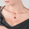 thumbnail image 3 of Galaxy Gold 14k Solid White, Yellow, Rose Gold Necklace Heart Shaped 10 mm 4.3 ct Red Ruby 5662 (22.00, rose-gold), 3 of 3