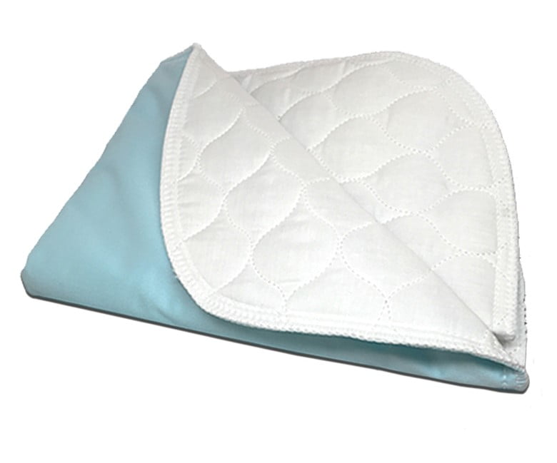 RMS Reusable & Washable Absorbent Waterproof Bed Pad Incontinence Protection, Blue, 34' x 36'