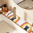 thumbnail image 2 of Yayeee Faucet Mat for Kitchen Sink 14.7" Diatomite Long Splash Guard Pad, Black Cat Rainbow, 2 of 7