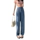 thumbnail image 5 of Tencel-pantalones vaqueros finos de cintura alta para mujer, pantalón de seda hielo, piernas pequeñas recto ancho, novedad de verano 2022, 5 of 5