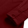 thumbnail image 4 of Casual Loose Fit Long Sleeve Shirt Pure Color Lapel Blouse Versatile Wear Elegant Basic, 4 of 5