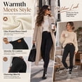 thumbnail image 2 of VORENI Women's Fleece Lined Leggings, High Waisted Thermal Leggings for Women, Soft Stretch Winter Warm Tummy Control, Black, 2 of 8