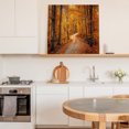 thumbnail image 6 of Orange Forest Wall Art Painting on Canvas, Fall Tree Botanical Maple Leaf Canvas Art Home Prints Wall Art Framed Modern Artwork for Living Room Bedroom Wall Decor 16x16in, 6 of 9