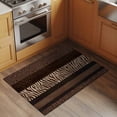 thumbnail image 4 of 2x3 Washable Entryway Rug, Brown Zebra Leopard Print Non-Slip Area Rug for Front Door Kitchen Bathroom, Country Vintage Animal Skin Print Indoor Floor Mat for Home Decor, 4 of 9