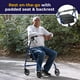 thumbnail image 3 of Andador de aluminio Drive Medical, plegable, con respaldo extraíble, asiento acolchado, ruedas de 15 cm, color azul, R726BL, 3 of 5