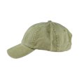 thumbnail image 3 of DALIX Pigment Dyed Hat Heavy Washed Cotton Baseball Cap in Khaki, 3 of 4