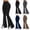 26# Black, variant on Split Hem Flare Leggings for Women, High Waisted Casual Bootcut Flared Yoga Pants with Tummy Control Navy L