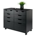 thumbnail image 3 of Winsome Halifax Bins & Drawers Multi-Storage Wide Mobile Cabinet 20804, Black Finish, 3 of 13