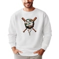 thumbnail image 7 of Camo Baseball Unisex Sweatshirt Camouflage Sports Pride Pullover for Adults, Teens & Kids White Sweatshirt Adult X-Large, 7 of 7
