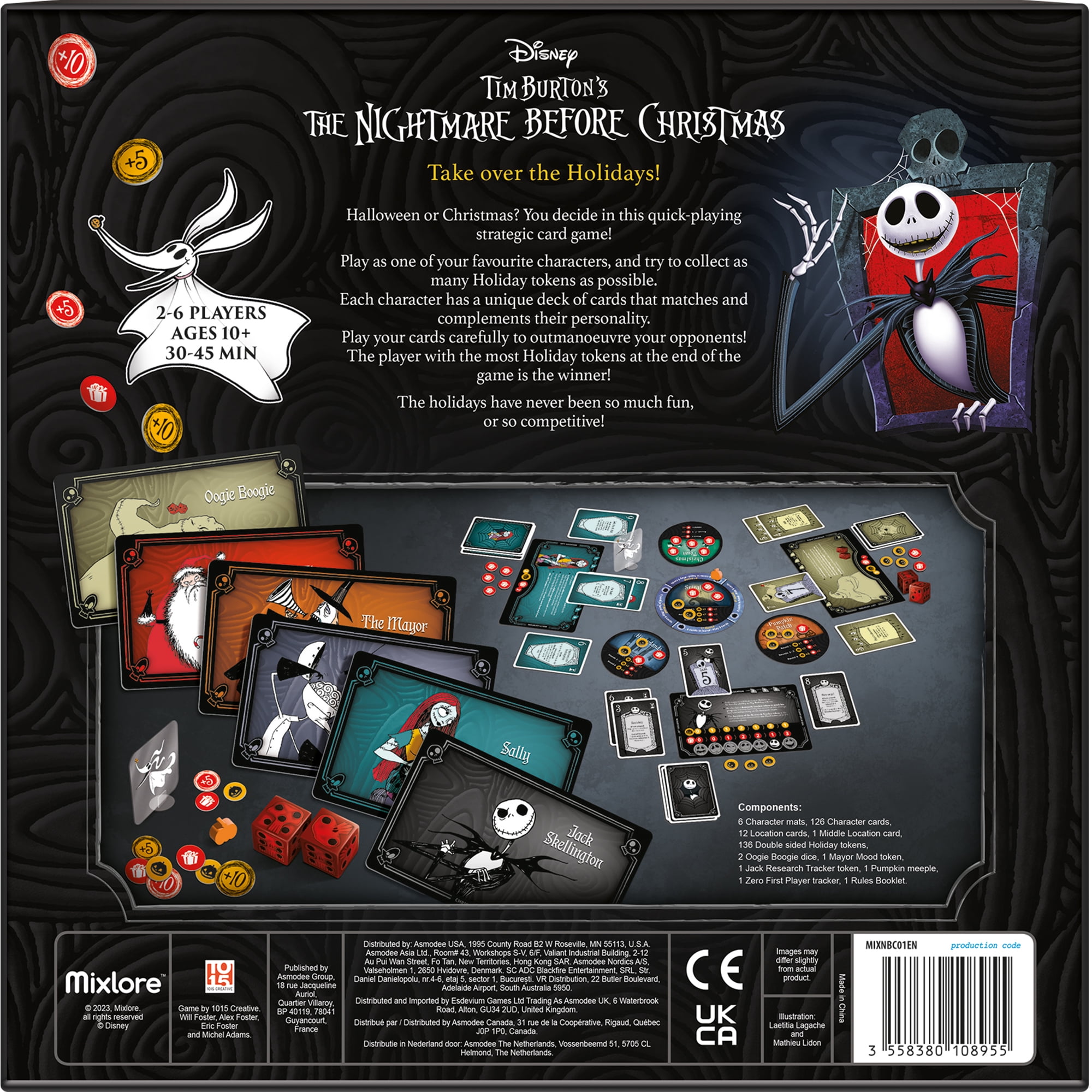 The Nightmare Before Christmas Tactical Card Game for Ages 12 and up, from Asmodee