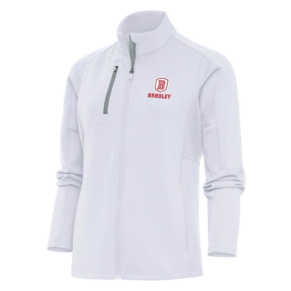 Women's Antigua White Bradley Braves Generation Digital Thermal Full-Zip Jacket