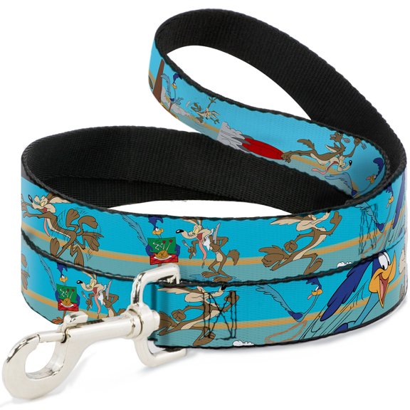 Looney Tunes Pet Leash, Dog Leash, Road Runner Wile E Coyote Scene Desert, 4 Feet Long 1.0 Inch Wide