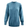 thumbnail image 5 of Women's Cable-Knit Crew Neck Sweater - Warm Cozy Cold Weather & Casual Wear, 5 of 6