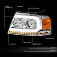 thumbnail image 3 of DNA Motoring For 04-08 Ford F150 06-08 Mark LT LED DRL Sequential Projector Headlights Lamps Pair Chrome Amber, 3 of 7