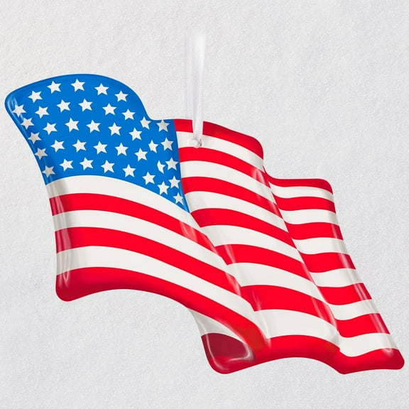 Hallmark Ornament 2019 Wave Proudly American Flag Ornament
