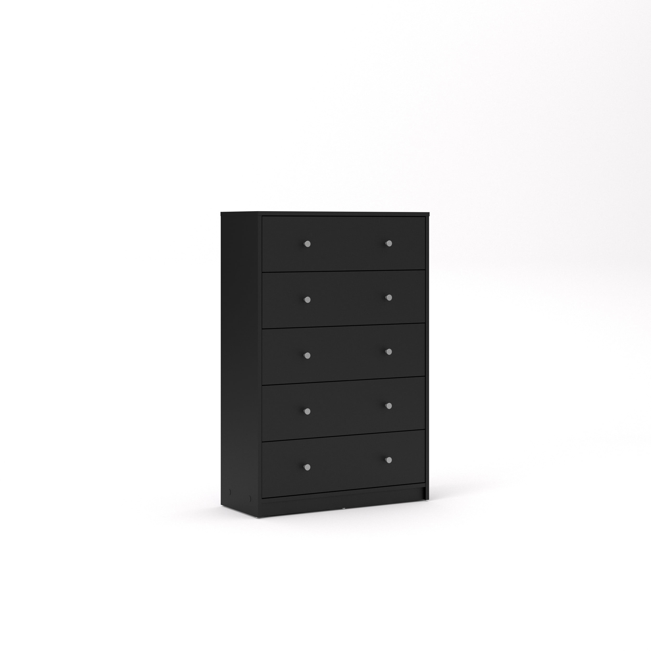 Tvilum Studio 5 Drawer Dresser Black Walmart Com Walmart Com