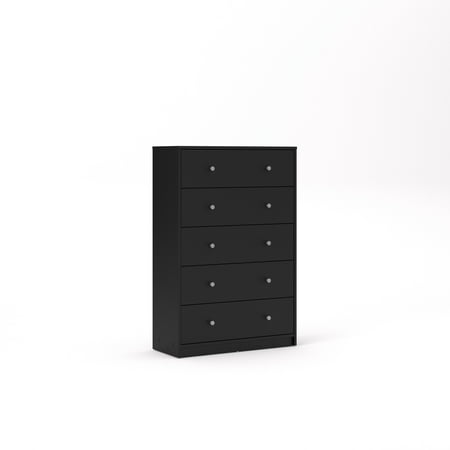 Tvilum Studio 5-Drawer Dresser, Black (Best 6 Drawer Dresser)
