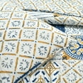 thumbnail image 5 of Lush Decor Monique Geometric Print Pattern Cotton Lightweight Reversible Quilt, King, Navy/Mustard, 3-pc set includes: 1 Quilt, 2 Pillow Shams, 5 of 7