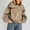 Khaki, variant on Sevevn Womens Cropped Jacket Zip Up Lightweight Oversized Utility Anorak Coat with Pockets