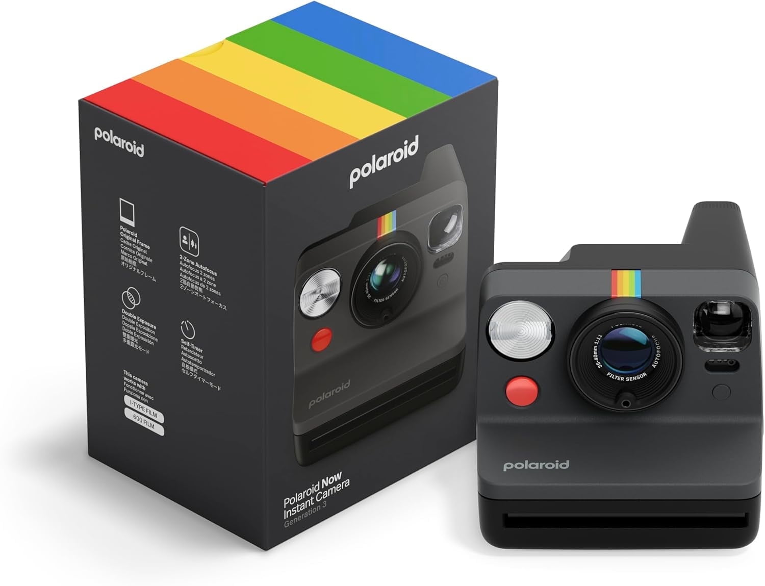 Polaroid Now Gen 2 i-Type Blue & White Instant Camera, Auto Focus