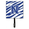 thumbnail image 2 of Letter W Initial Tiger Stripe Blue and White Leash or Key Holder, 2 of 7