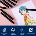 thumbnail image 3 of Graflsoa Dual-Tip Professional M2 Alcohol-Based Markers, 40 Unique Colors for Artists, Students, and Designers, Ergonomic Grip, Smooth Ink Flow, Includes Storage Bag, Ideal for Animation,, 3 of 7