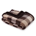 thumbnail image 3 of Berkshire Life Brown Plaid Cozy Soft Reversible Oversized Throw Blanket, 3 of 10