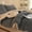 Grey, variant on 3D Jacquard Design Comforter Set, Ultra-Soft Warm Queen Size Sherpa Fur Plush 3-Pieces Sets Luxury Cozy Bedding with 2 Pillowcases (90"x90")