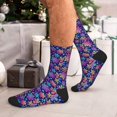 thumbnail image 7 of Xecao Rainbow Snowflakes Print Crew Socks for Men and Women, Men's Soft Moisture-wicking Sock, 7 of 7