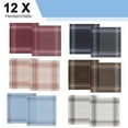 thumbnail image 4 of BKSDUEH Men's Soft Cotton Handkerchiefs, 12Pcs Classic Plaid Hankies, Vintage Pocket Square, 4 of 8