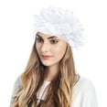 thumbnail image 2 of iHPH7 Pre Tied Head Scarf for Women African Head Wraps Cancer Hats for Women Chemo Hair Turban Turbans for Women, White One Size, 2 of 4