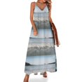 thumbnail image 1 of Vestido sin mangas de Menabilly Beach South Cornwall, vestido de manga larga, vestidos de verano, vestidos de noche elegantes para mujer 2024, 1 of 7
