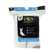 Athletic Works Mens Crew Socks 12 Pack