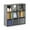 French Oak Grey/Black, variant on Furinno PELLI CUBIC Storage Cabinet in 3x3 in Espresso