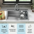 thumbnail image 2 of DELTA Lorelai 33 Workstation Kitchen SinkDrop-In Top Mount16 GaugeStainless Steel Single Bowl withWorkFlow Ledge and Accessories, 2 of 15