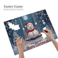 thumbnail image 4 of 500 PCS Snowman swings on a moonlit night Merry Christmas Slogan Wooden Puzzles 500 Piece,Enjoy the puzzle solving process,Vibrant Colors,Funny Snowman Modern Art Stress relieving puzzle 500 Piece, 4 of 6