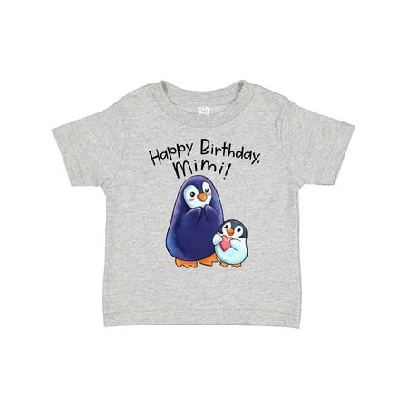 

Inktastic Happy Birthday Mimi!- Cute Penguins Gift Toddler Boy or Toddler Girl T-Shirt