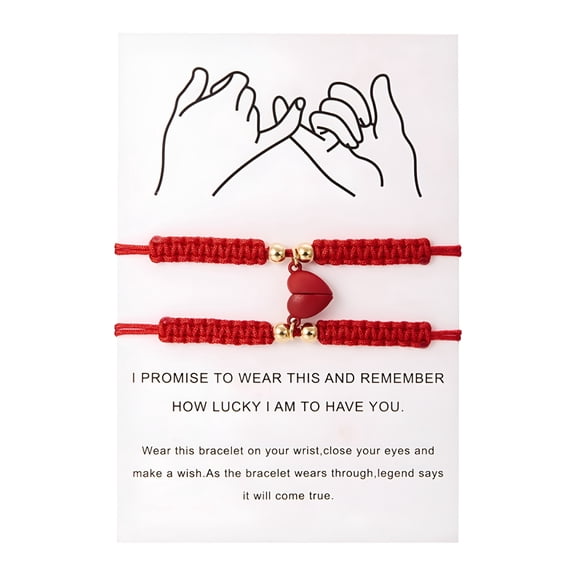 DESIGNICE Magnetic Couples Bracelets, Heart Couple Bracelet Heart Mutual Attraction Matching Bracelets Lover Gifts for Women Men Boyfriend Girlfriend Best Friend