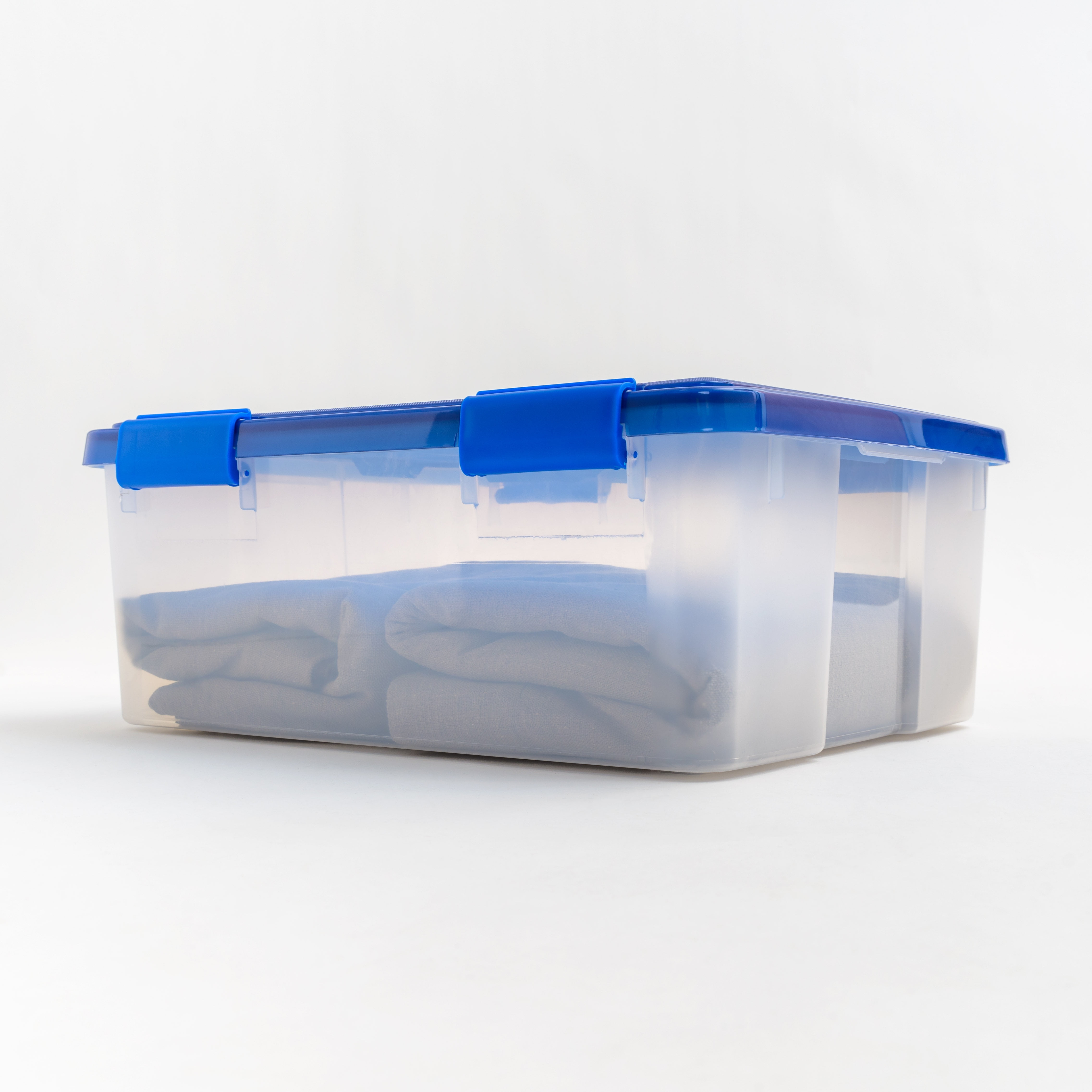 IRIS 30 Qt. Plastic Storage Bins with Sealed Lids, Clear Gasket Box, Airtight Containers 4Pk