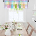 thumbnail image 4 of Easter Valances for Windows, Window Curtains Valances, Easter Plaid Kitchen Curtains, Window Treatments Drapes for Kitchen Bedroom Living Room Bathroom 54" W x 18" L, 1 Panel, 4 of 7