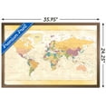 thumbnail image 3 of Map - Pastels Wall Poster, 22.375" x 34", Framed, 3 of 3