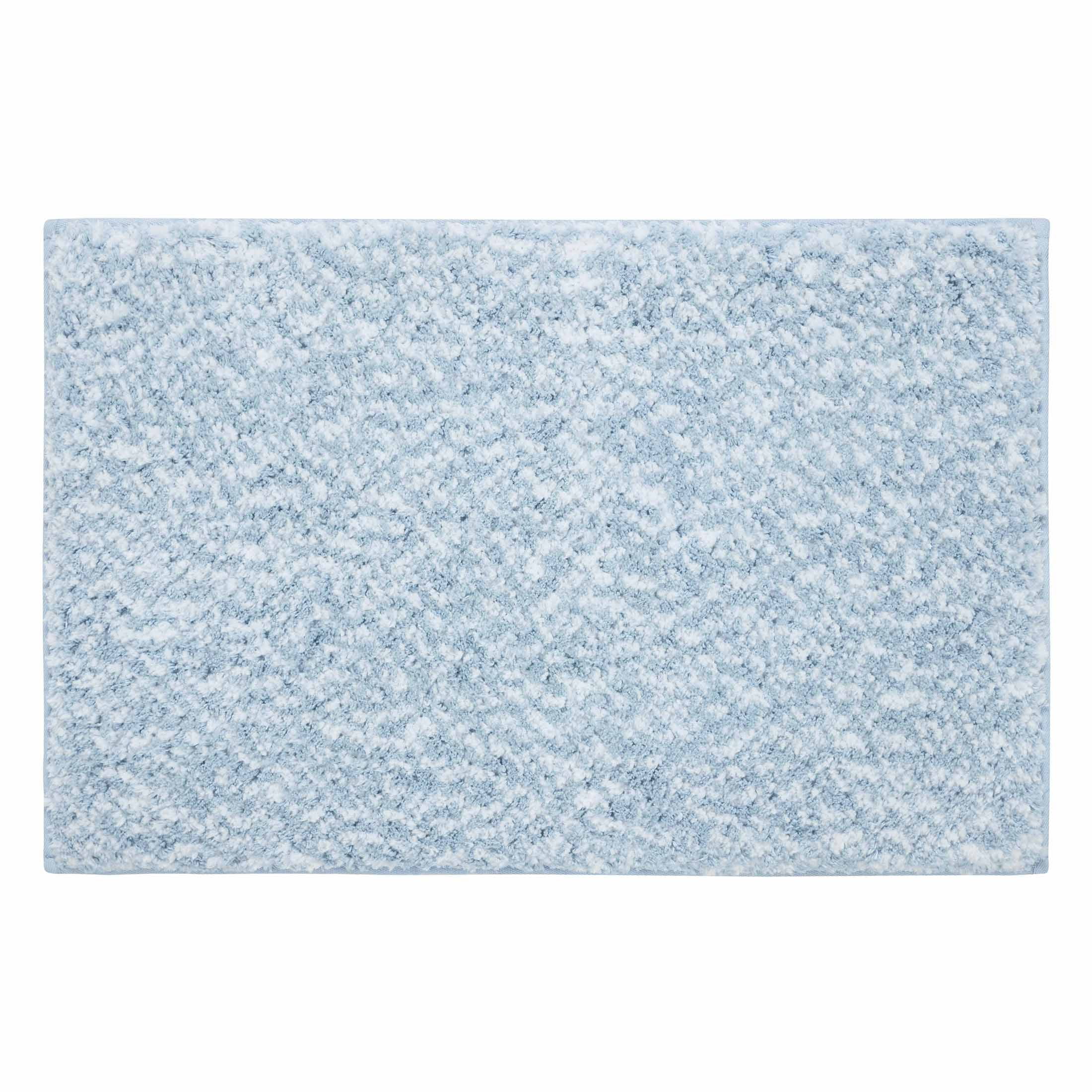 VCNY Home Heathered Blue Memory Foam Bath Rug, 17" x 24"