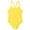 Yellow, variant on Girls Solid Color Sleeveless Rash Guard One Piece Swimsuit Skirt UPF 50+ Beach Pool Summer Size:8-9 Years