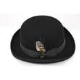 thumbnail image 3 of Men's Bruno Capelo Black Bowler Hat 100% Wool BO-320, 3 of 4